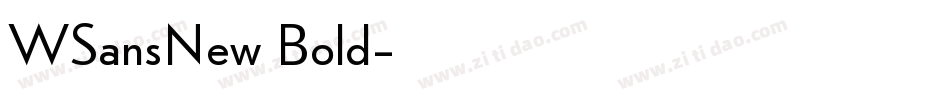 WSansNew Bold字体转换